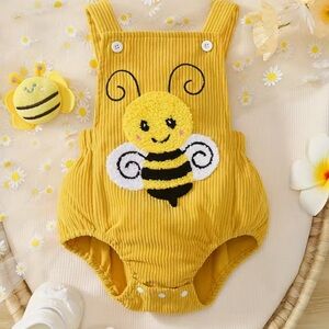 Yellow Bee Baby Romper